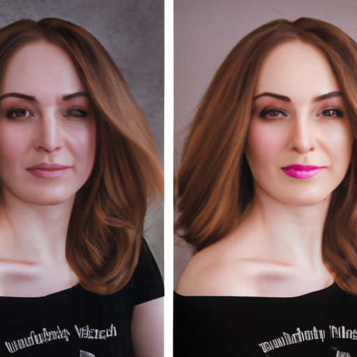 צילום לפני ואחרי של אותו אדם, המראה את תוצאות טיפול הפלזמה על שיערו.